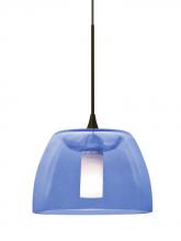 Besa Lighting 1XP-SPURBL-BR - Besa Spur Cord Pendant, Blue, Bronze Finish, 1x35W Halogen