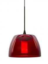 Besa Lighting 1XP-SPURRD-BR - Besa Spur Cord Pendant, Red, Bronze Finish, 1x35W Halogen