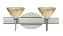 Besa Lighting 2SW-174383-LED-SN - Besa Wall Domi Satin Nickel Mocha 2x5W LED