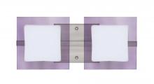 Besa Lighting 2WS-773591-LED-SN - Besa Wall Alex Satin Nickel Opal/Amethyst 2x5W LED