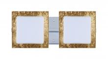  2WS-7735GF-CR - Besa Wall Alex Chrome Opal/Gold Foil 2x50W G9