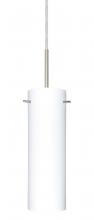 Besa Lighting B-493007-MED-SN - Besa Copa Pendant For Multiport Canopy Satin Nickel Opal Matte 1x40W B10 Medium Base