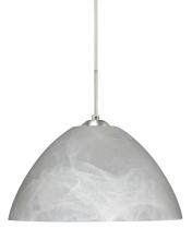 Besa Lighting J-420152-SN - Besa Tessa Pendant For Multiport Canopy Satin Nickel Marble 1x75W Medium Base