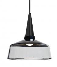 Besa Lighting J-BARON10BK-LED-BK - Besa, Baron 10 Cord Pendant for Mulitport Canopy, Black/Clear, Black Finish, 1x9W LED