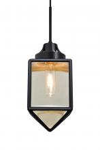 Besa Lighting J-BRAVOBK-BK - Besa, Bravo Cord Pendant For Multiport Canopy, Black/Gold Bubble, Black Finish, 1x60W