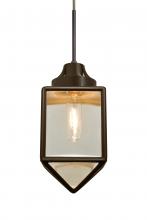 Besa Lighting J-BRAVOBR-BR - Besa, Bravo Cord Pendant For Multiport Canopy, Bronze/Gold Bubble, Bronze Finish, 1x6