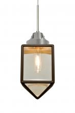 Besa Lighting J-BRAVOBR-SN - Besa, Bravo Cord Pendant For Multiport Canopy, Bronze/Gold Bubble, Satin Nickel Finis