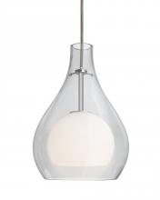 Besa Lighting J-ELLE11CL-LED-BR - Besa, Elle 11 Cord Pendant, Clear, Bronze Finish, 1x9W LED