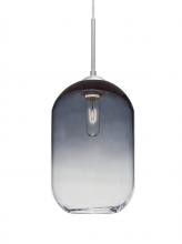 Besa Lighting J-OMEGA12ST-SN - Besa, Omega 12 Cord Pendant For Multiport Canopies,Steel/Clear, Satin Nickel Finish,