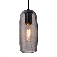 Besa Lighting J-PINOT9SM-BK - Besa, Pinot 9 Cord Pendant for Mulitport Canopy, Smoke Bubble, Black FInish 1x60W Inc