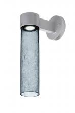 Besa Lighting JUNI16BL-WALL-LED-SL - Besa, Juni 16 Outdoor Sconce, Blue Bubble, Silver Finish, 1x4W LED