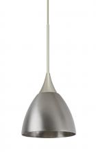 Besa Lighting RXP-1858MN-LED-SN - Besa Divi Pendant, Metal Satin Nickel, Satin Nickel, 1x9W LED