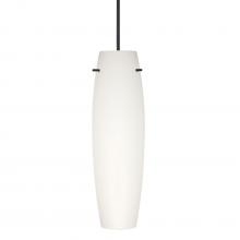 Besa Lighting RXP-412107-BK-DIM010 - Besa Tu Tu Pendant, Opal Matte, Black, 1x50W Halogen, 0-10V Dimming