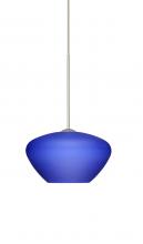 Besa Lighting RXP-541087-SN - Besa Pendant Peri Satin Nickel Blue Matte 1x50W Halogen