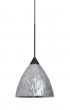 Besa Lighting RXP-EVESS-BR - Besa, Eve Cord Pendant, Stone Silver Foil, Bronze Finish, 1x50W Halogen