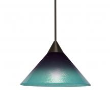 Besa Lighting RXP-JADEPB-BR - Besa, Jade Cord Pendant, Purple/Blue, Bronze Finish, 1x50W Halogen