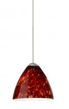 Besa Lighting X-177941-LED-SN - Besa Pendant For Multport Canopy Mia Satin Nickel Garnet 1x5W LED