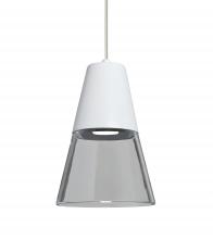 Besa Lighting X-TIMO6WC-LED-SN-L - Besa, Timo 6 Cord Pendant For Multiport Canopies,Clear/White, Satin Nickel Finish, 1x