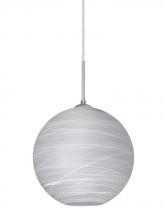  J-COCO1060-SN - Besa Coco 10 Pendant For Multiport Canopy, Cocoon, Satin Nickel Finish, 1x60W Medium