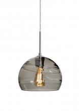 Besa Lighting J-SPIR8SM-EDIL-SN - Besa Spirit 8 Pendant For Multiport Canopy, Smoke, Satin Nickel Finish, 1x8W LED Fila