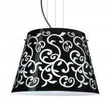 Besa Lighting 1KV-4394BD-LED-BR - Besa Amelia 18 LED Pendant 1KV Black Damask Bronze 3x11W LED