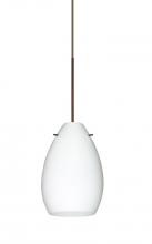 Besa Lighting 1XP-171307-BR - Besa Pendant Pera 6 Bronze Opal Matte 1x50W Halogen