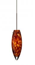 Besa Lighting X-409618-LED-BR - Besa Pendant For Multiport Canopy Juliette Bronze Amber Cloud 1x5W LED