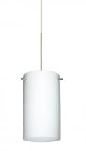  1XT-440407-SN - Besa Stilo 7 Pendant Satin Nickel Opal Matte 1x50W Halogen