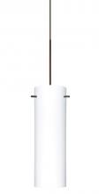 Besa Lighting 1XT-493007-BR - Besa Copa Pendant, Opal Matte, Bronze, 1x50W Halogen