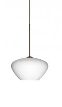 Besa Lighting 1XP-541007-BR - Besa Pendant Peri Bronze Opal Matte 1x50W Halogen