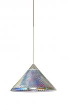 Besa Lighting X-550493-SN - Besa Pendant For Multiport Canopy Swirl Satin Nickel Dicro Swirl 1x50W Halogen