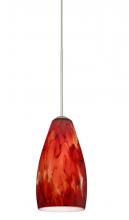  1XP-719841-SN - Besa Pendant Karli Satin Nickel Garnet 1x50W Halogen