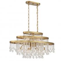 Savoy House 1-1867-10-322 - Luna 10-Light Oval Chandelier in Warm Brass