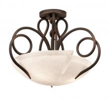 Kalco 4288PS/FROST - Tribecca 3 Light Semi Flush Mount