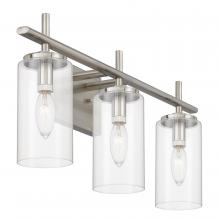 Worldwide Lighting Corp E20005-005 - Raleigh 3-Light Brushed Nickel Finish Vanity Light 6“ X 24” X 9.63“