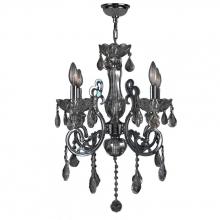 Worldwide Lighting Corp W83109C20-SM - Kronos Collection 4 Light Chrome Finish and Smoke Crystal Chandelier 20&#34; D x 24&#34; H Medium