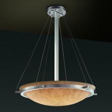 Justice Design Group CLD-9692-35-MBLK-LED-5000 - 24&#34; Round Pendant Bowl w/ Ring