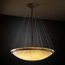 Justice Design Group CLD-9697-35-DBRZ-LED-6000 - 48&#34; Round Pendant Bowl w/ Ring