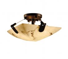 Justice Design Group FAL-9610-25-DBRZ-LED2-2000 - 14&#34; LED Semi-Flush Bowl w/ U-Clips