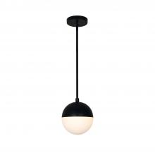 Justice Design Group FSN-4150-OPAL-MBLK - Ion 1-Light 7&#34; Pendant