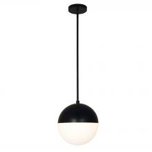 Justice Design Group FSN-4151-OPAL-MBLK - Ion 1-Light 10&#34; Pendant