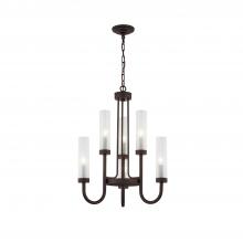 Justice Design Group FSN-4343-CLFR-DBRZ - Anchor 22&#34; Chandelier