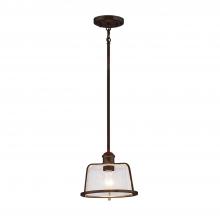 Justice Design Group FSN-4422-SEED-DBRZ - Revere 9&#34; 1-Light Pendant