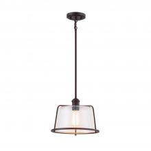 Justice Design Group FSN-4423-SEED-DBRZ - Revere 12&#34; 1-Light Pendant