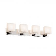 Justice Design Group FSN-8924-55-OPAL-CROM - Modular 4-Light Bath Bar