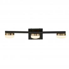 Justice Design Group FSN-8993-OPAL-MBBR - Puck 3-Light LED Bath Bar