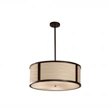 Justice Design Group PNA-9542-WAVE-DBRZ - Tribeca 24" Drum Pendant