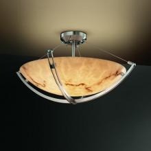 Justice Design Group FAL-9711-35-NCKL-LED3-3000 - 18&#34; LED Semi-Flush Bowl w/ Crossbar