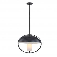 Justice Design Group FSN-4321-OPAL-MBLK - Capitol 20" 1-Light Pendant