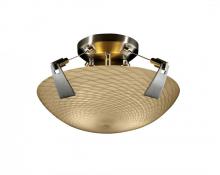 Justice Design Group FSN-9630-25-WEVE-NCKL-LED-2000 - 14&#34; Semi-Flush Bowl w/ Tapered Clips